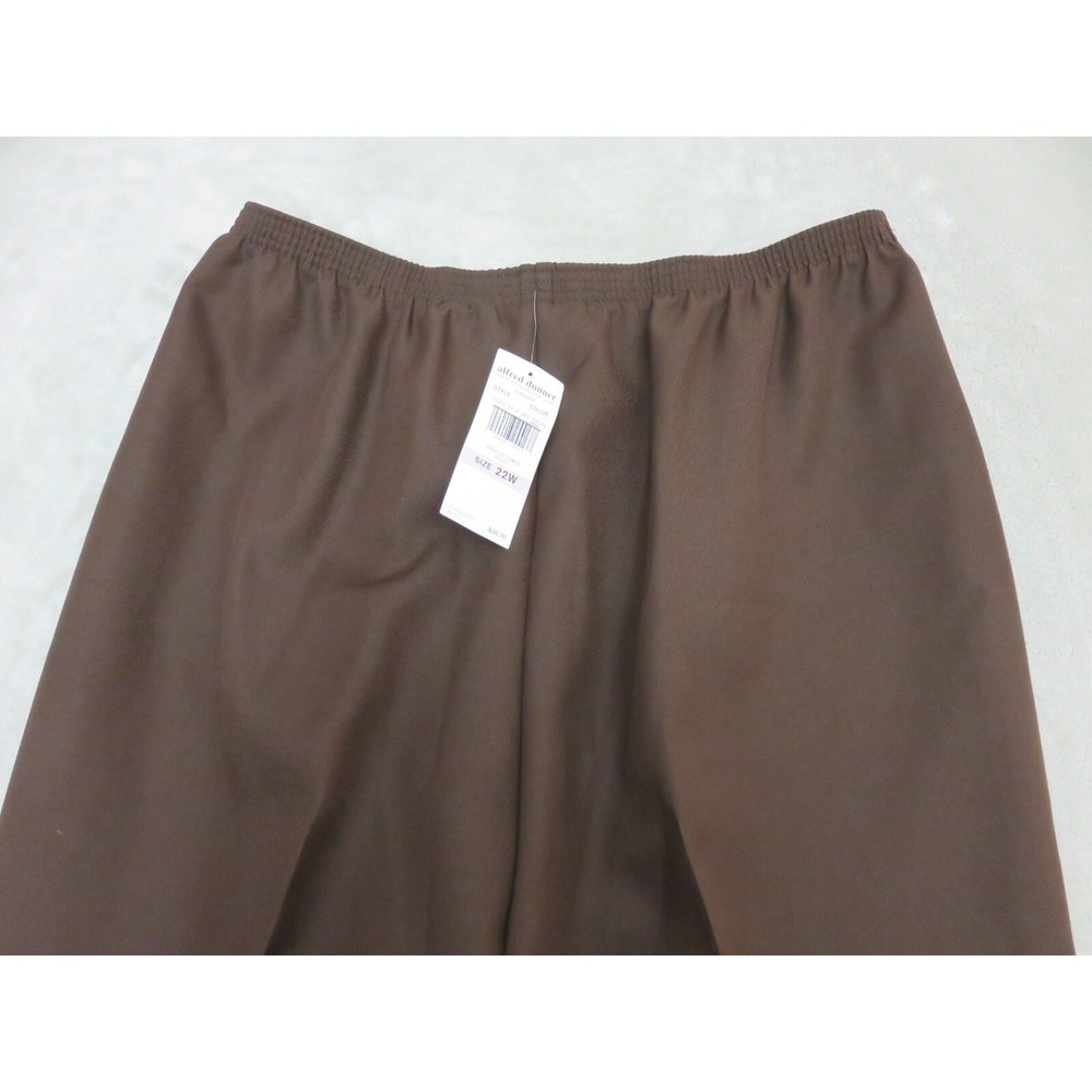 Alfred Dunner Classics Brown Elastic Waist Pants 22W Proportioned Short 9200 - Picture 9 of 10